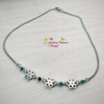 Ръчно изработено колие от стомана Цветен венец