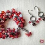 Ръчно изработен комплект Симфония в червено