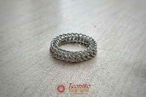 Ръчно изработен пръстен от стомана Бохем
