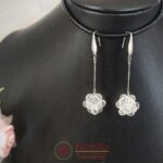 Ръчно изработени обеци Iceballs с планински кристал